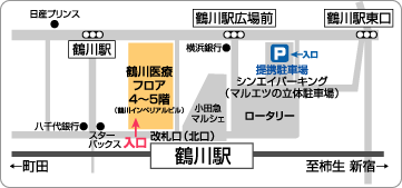 つるかわ心療クリニック駐車場マップ